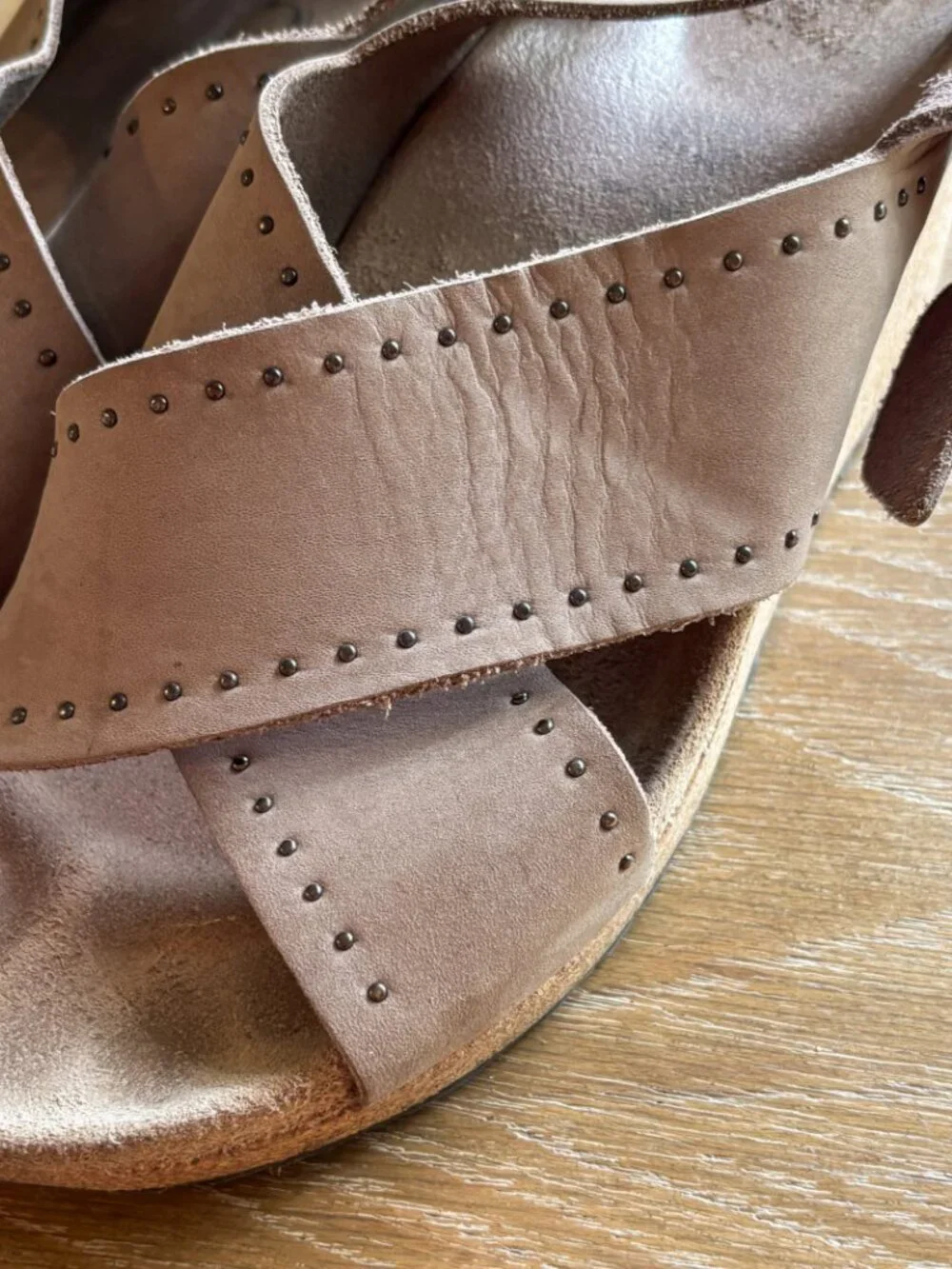 Birkenstock Samira Papillio Biscuit Rivets Nubuck Size 40 Narrow